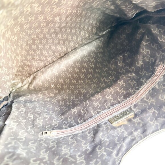 Vintage Harpel Florance Monogram Print Fold Over Clutch to Shopper Bag - Picture 4 of 10